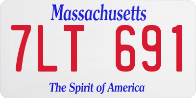 MA license plate 7LT691