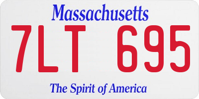 MA license plate 7LT695