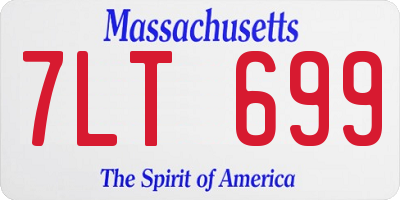 MA license plate 7LT699