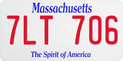 MA license plate 7LT706