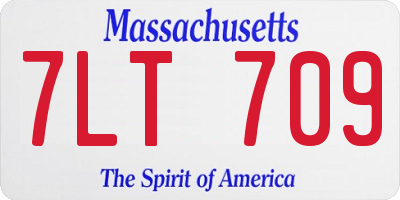 MA license plate 7LT709