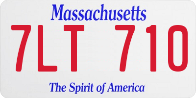 MA license plate 7LT710