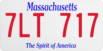 MA license plate 7LT717