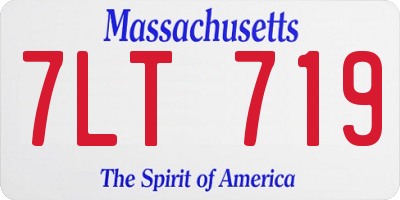 MA license plate 7LT719