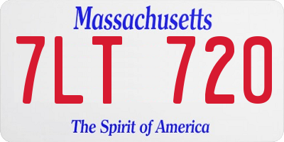 MA license plate 7LT720