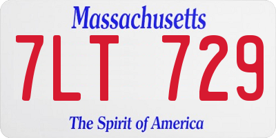 MA license plate 7LT729