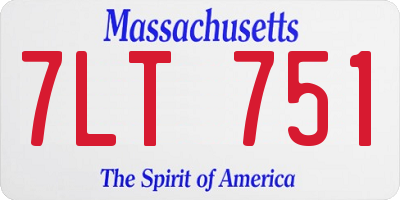 MA license plate 7LT751