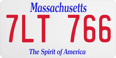MA license plate 7LT766