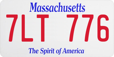 MA license plate 7LT776
