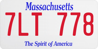 MA license plate 7LT778