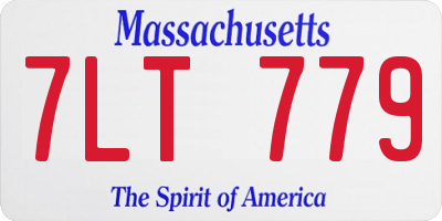 MA license plate 7LT779