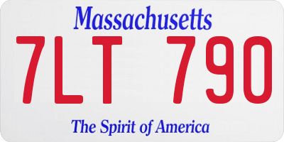 MA license plate 7LT790