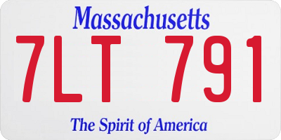 MA license plate 7LT791