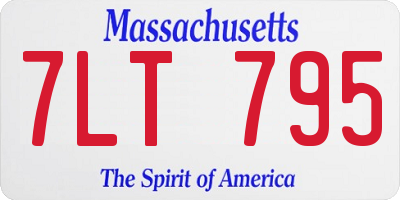 MA license plate 7LT795
