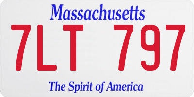 MA license plate 7LT797