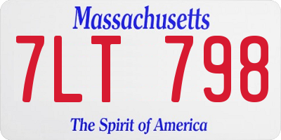MA license plate 7LT798