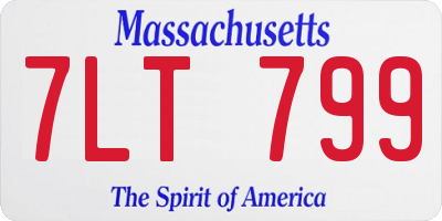 MA license plate 7LT799