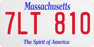 MA license plate 7LT810