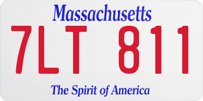 MA license plate 7LT811