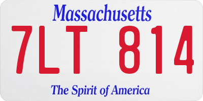 MA license plate 7LT814
