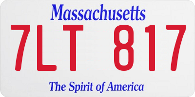 MA license plate 7LT817