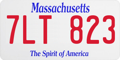 MA license plate 7LT823