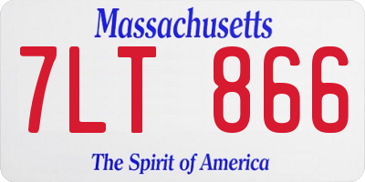MA license plate 7LT866