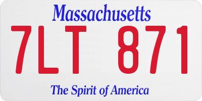 MA license plate 7LT871
