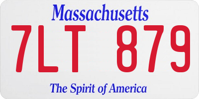 MA license plate 7LT879