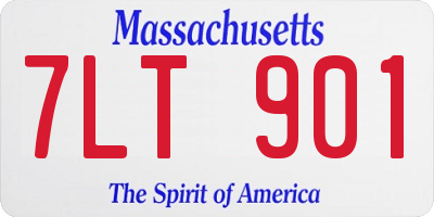 MA license plate 7LT901