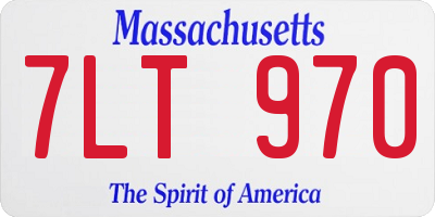 MA license plate 7LT970