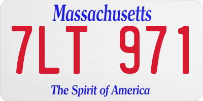 MA license plate 7LT971