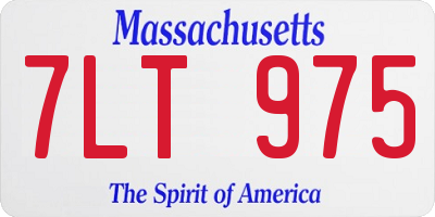 MA license plate 7LT975