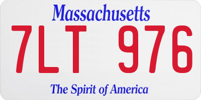 MA license plate 7LT976