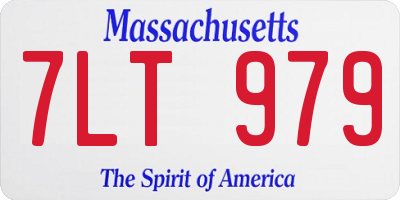MA license plate 7LT979