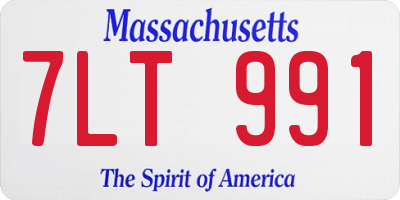 MA license plate 7LT991
