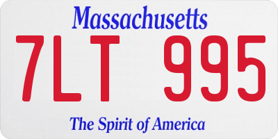 MA license plate 7LT995