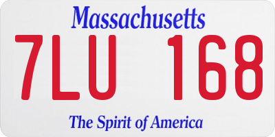 MA license plate 7LU168