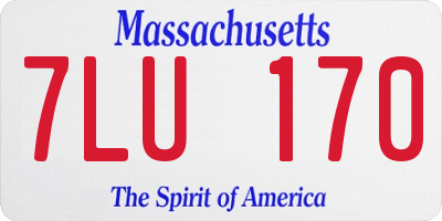 MA license plate 7LU170