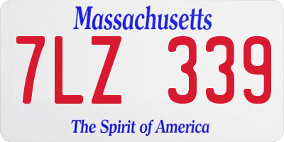 MA license plate 7LZ339