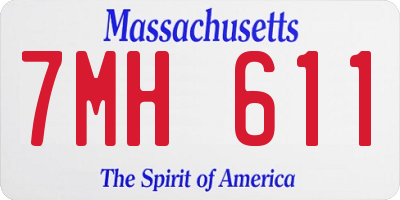 MA license plate 7MH611