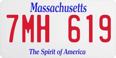 MA license plate 7MH619