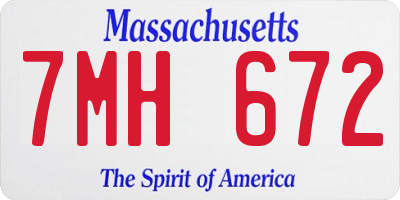 MA license plate 7MH672