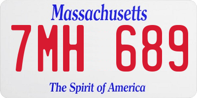 MA license plate 7MH689