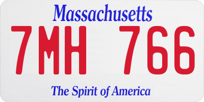 MA license plate 7MH766
