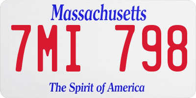 MA license plate 7MI798