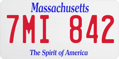 MA license plate 7MI842
