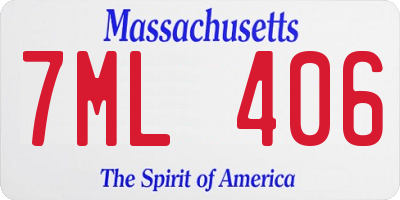 MA license plate 7ML406