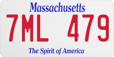MA license plate 7ML479