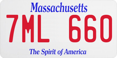 MA license plate 7ML660
